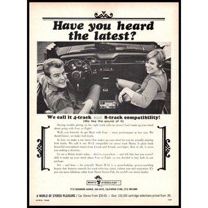 1968 Muntz Stereopak Ford Mustang Dash Car Stereo Vintage Print Ad Wall Art